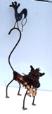Iron Cat Statue Garden Sculpture Decor Gift