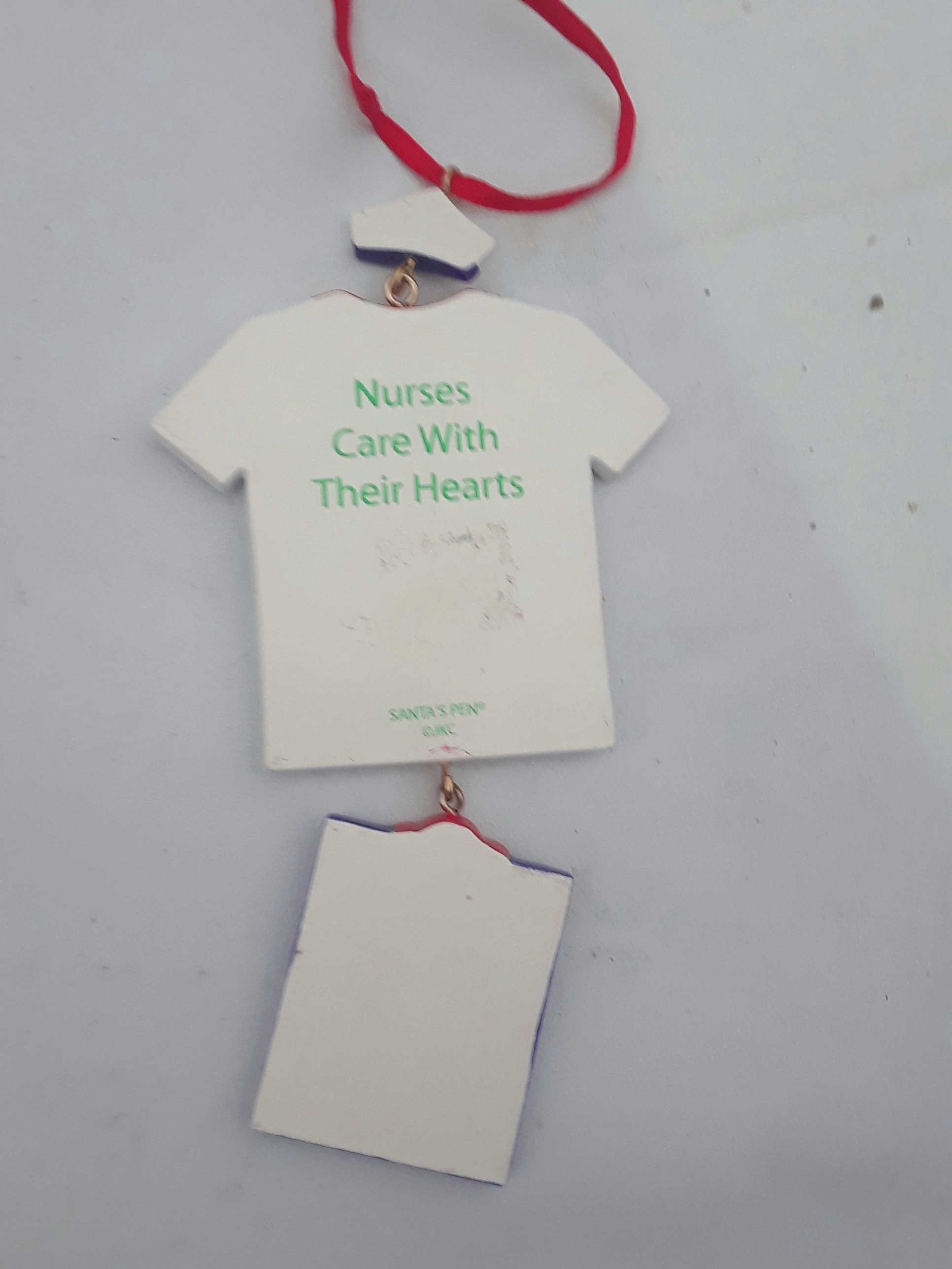 Nurses Care With Their Hearts Ornament by Santas Pen