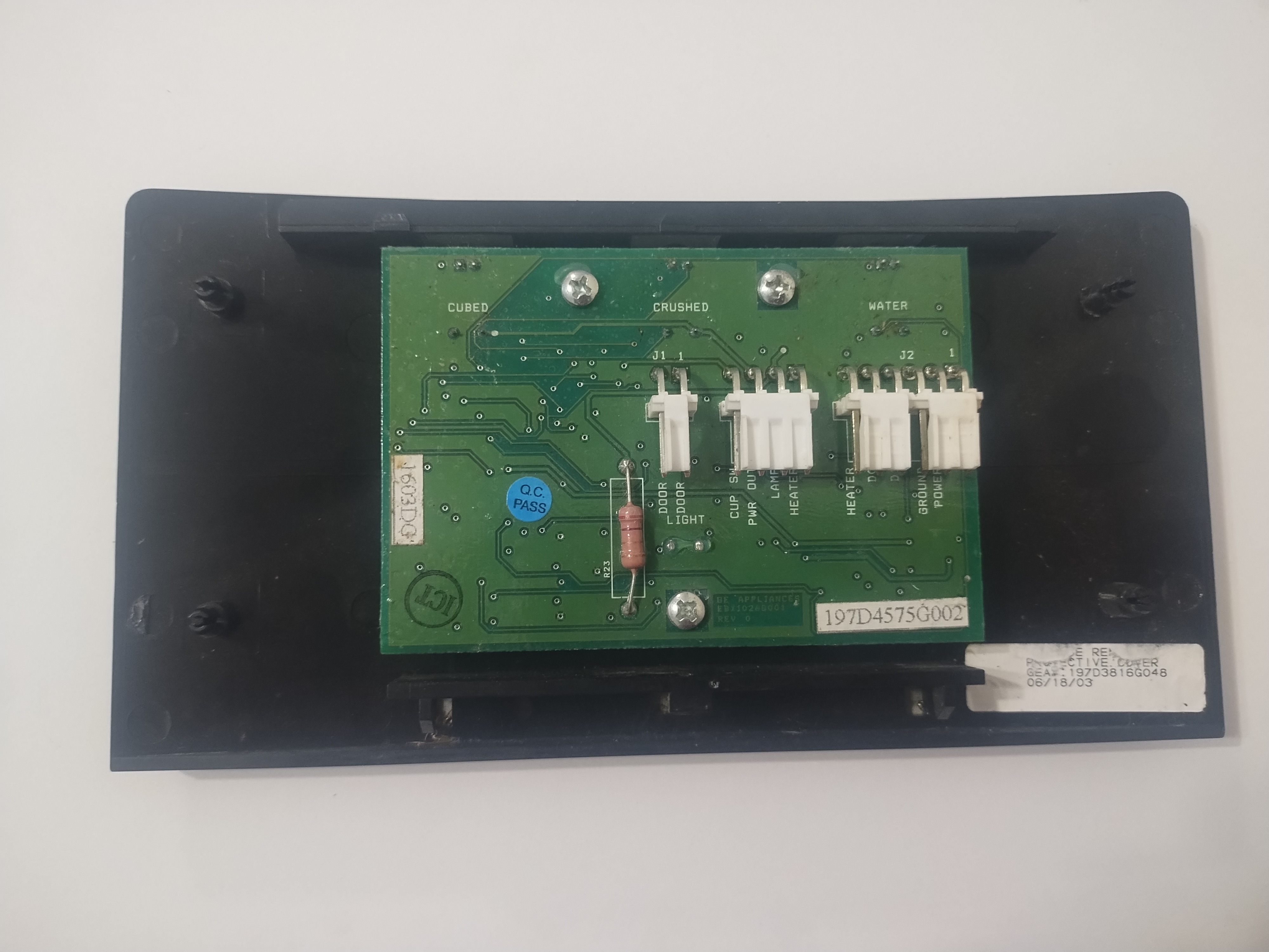 GE Refrigerator Ice Dispenser Control Board 197D4575G002 197D3816G044 Black