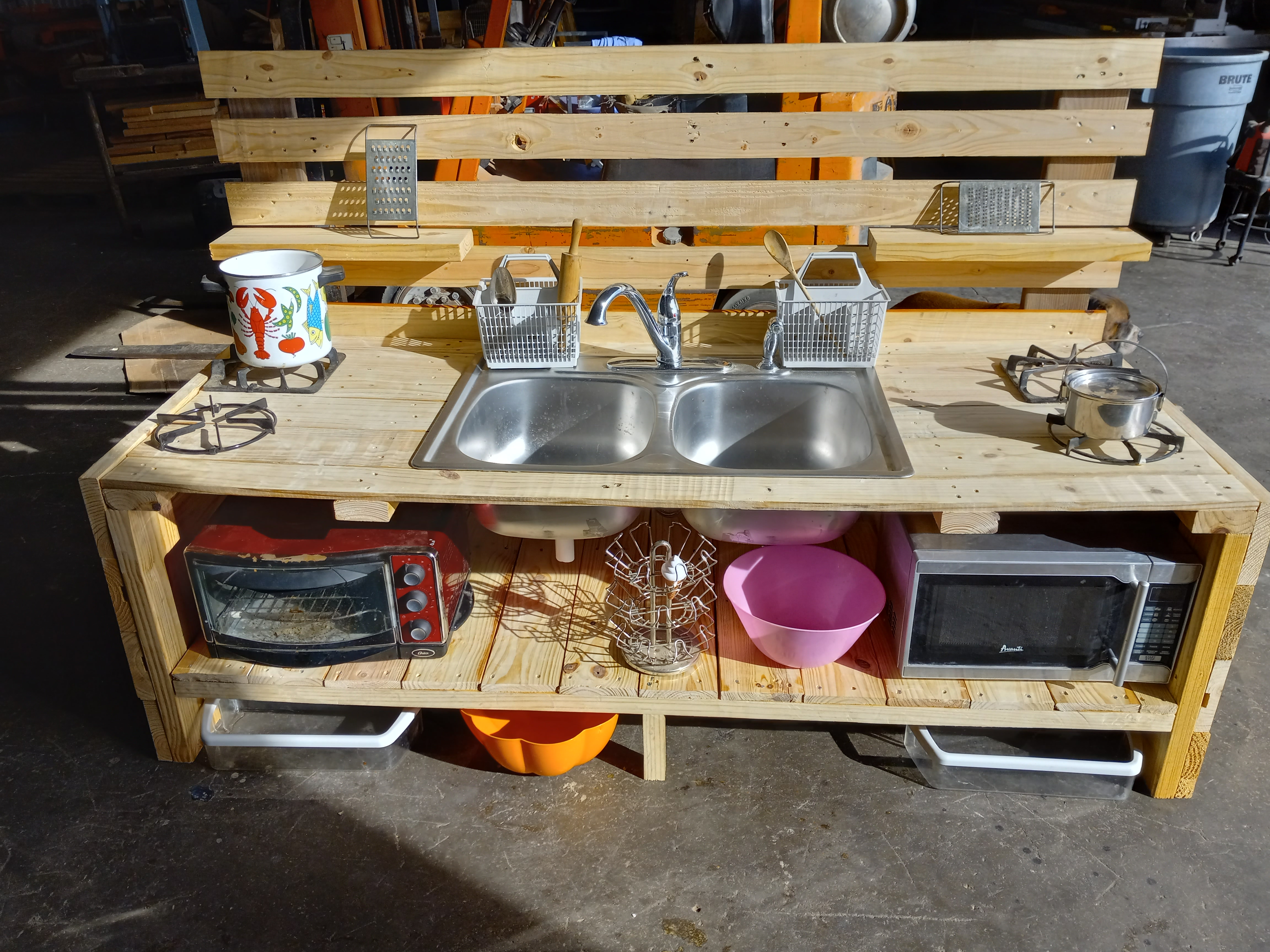 Wood Pretend Play Mud Kitchen by SimpleWoodIdeas.com Local Pickup Fort Worth TX only